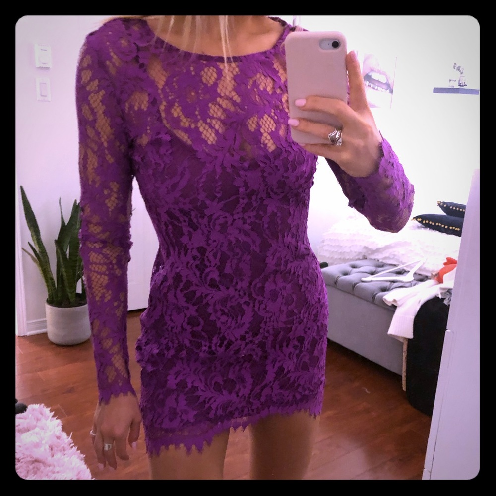 For love and lemons purple dress